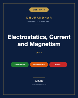 Electrostatics, Current and Magnetism — Dhurandhar JEE Main Physics unit 4